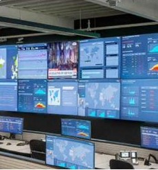 Control room video wall